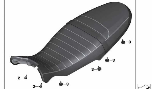 Banco del asiento alto OEM 52531542176 para BMW Motorrad R nineT Scrambler (K23). Original BMW Motorrad.