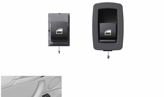 Interruptor elevalunas trasero beige canberra OEM 61319361940 para BMW F34, F15, F16. Compatible con modelos BMW Serie 3 GT (F34) y X5/X6 (F15/F16). Color beige canberra. Original BMW.
