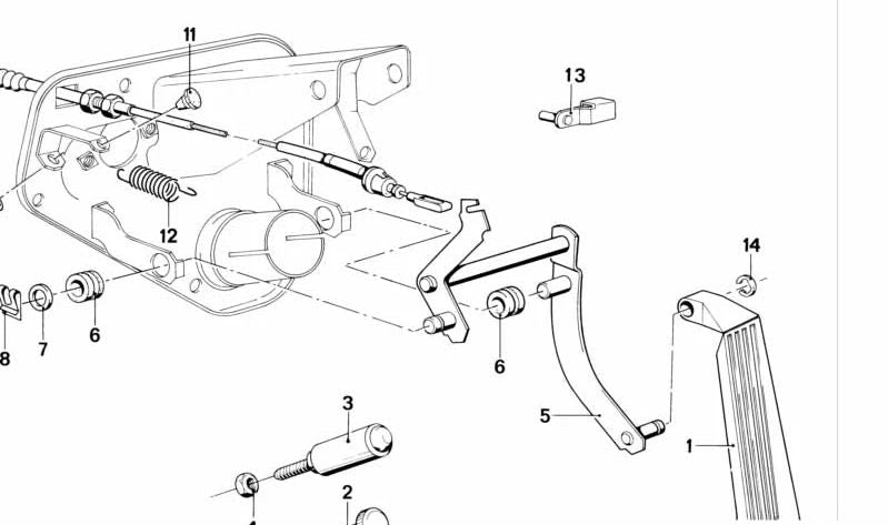 Cable Bowden freno de mano OEM 35411116187 para BMW E21. Original BMW.