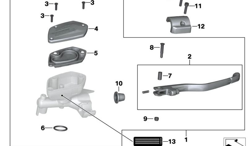 Abrazadera de sujeción M6 OEM 32728531139 para motos BMW R1200RT, R900RT (K26, K25) 2008-2014. Original BMW Motorrad.