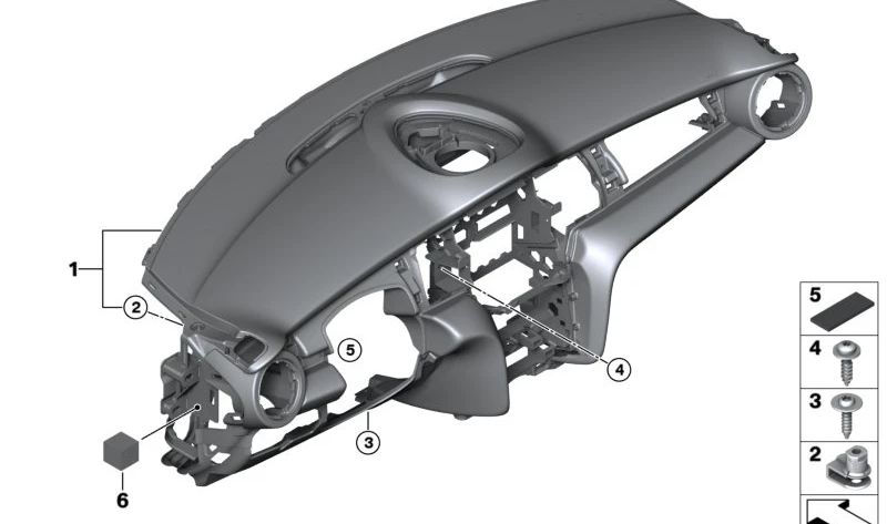 Tablero de instrumentos Head-Up Display OEM 51459349637 para MINI F56, F55, Cabrio F57. Original MINI.