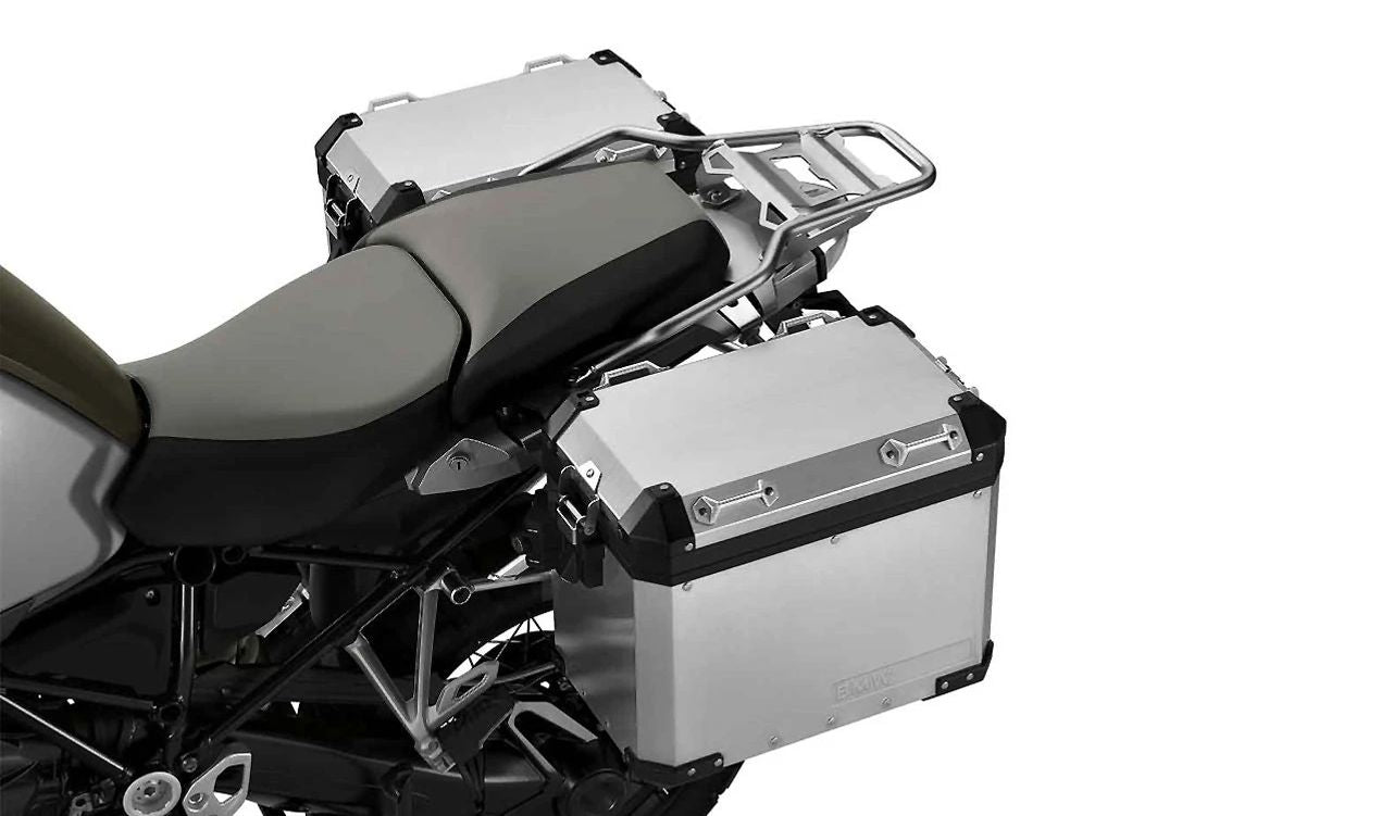 Maleta lateral izquierda de aluminio 44 litros OEM 77411539593 para motos BMW R 1200 GS, R 1250 GS, R 1200 GS Adventure, R 1250 GS Adventure, F 850 GS, F 900 GS, F 850 GS Adventure, F 900 GS Adventure. Original BMW Motorrad.