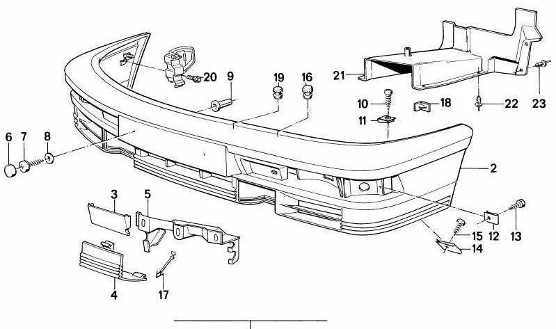Couverture gauche Pargolpes M Technic OEM 51111934657 pour BMW E28 518i, 520i. BMW d'origine.