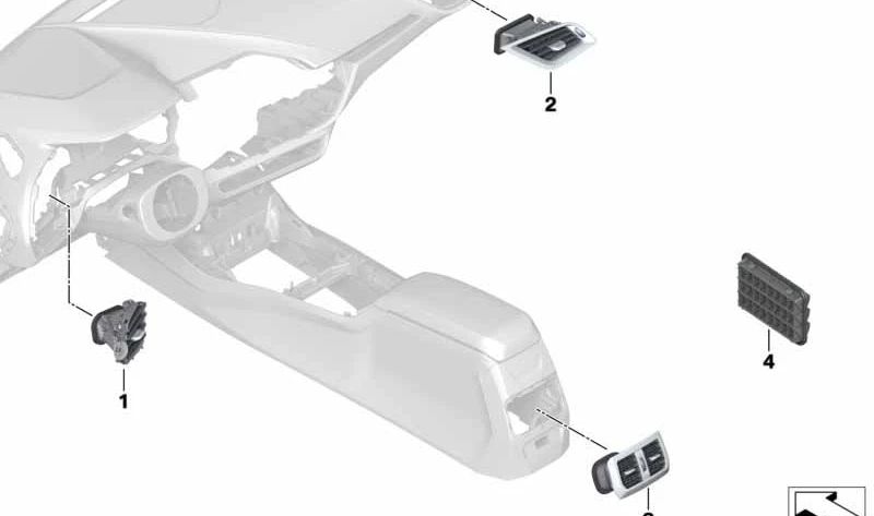 Scheda di ventilazione per la BMW 1 F40, serie 2 F44 (OEM 64226823189). BMW originale