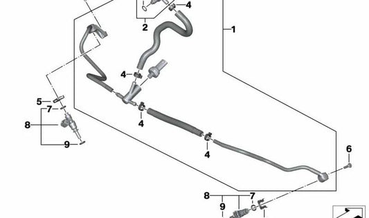 Distribuidor de combustible OEM 13538556862 para motos BMW R1200GS, R1200RT, R1200R, R1200RS. Original BMW Motorrad.
