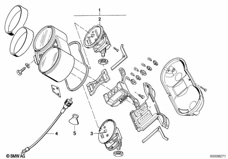 Tacómetro para BMW, varios modelos (OEM 62121243466). Original BMW