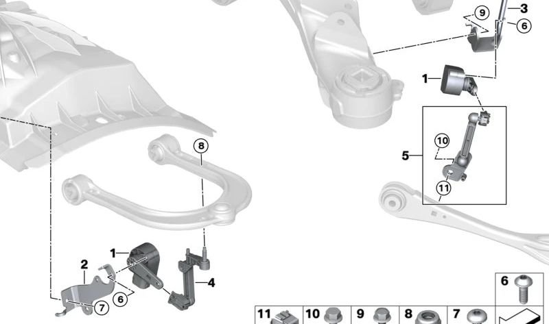 Tuerca jaula OEM 37146870371 para BMW i20, G70, G45 {iX xDrive 40, iX xDrive 50, iX M60, 7er xDrive y X3 xDrive}. Original BMW.