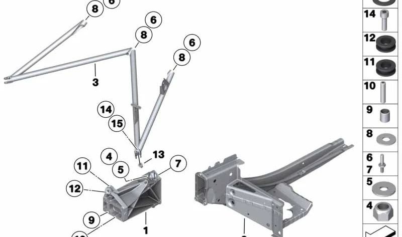Parafuso prisioneiro de cabeçote de cilindro OEM 41728420004 para BMW (modelos adequados: E30, E36, E46, E90, E92, E93, F30, F31, F34, G20, G21) BMW originais.