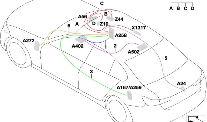 OEM 61115A4D604 Ethernet -Reparaturmodul für BMW G20, G20N, G21, G21N, G80, G80N, G81, G81N, G22, G22N, G23, G23N, G82, G82N, G83, G83N. Original BMW. Länge 3677 mm.