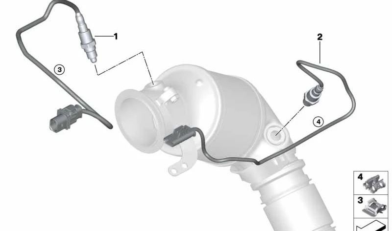 Sonda lambda OEM 11788657235 para BMW F90, F91, F92, F93, G05, G07. Original BMW.