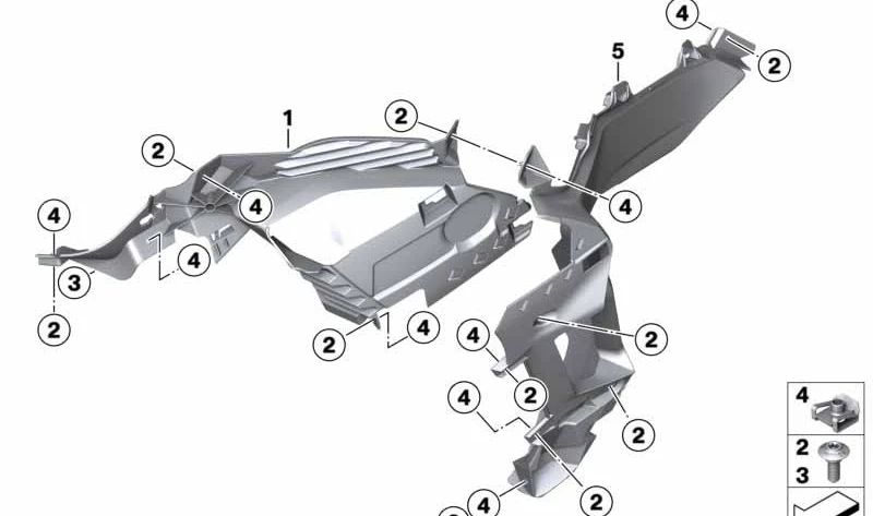 Tampa do tanque dianteiro esquerdo OEM 46638569691 para motocicletas BMW F 850 GS Adventure, F 900 GS Adventure. Originais BMW Motorrad.