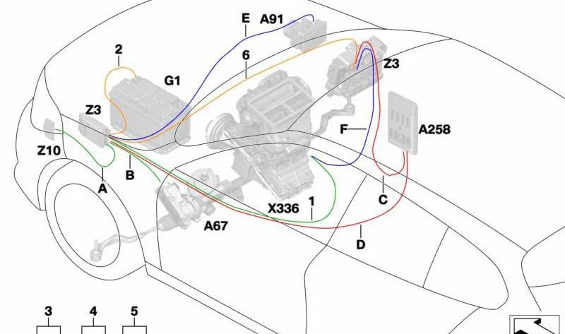 PTC Power Cable OEM Heizung 61115A07A55 für BMW F40 116d, 116i, 118d, 118i. Kompatibel mit Modellen von 2019 bis 2024. Originaler Ersatz BMW.