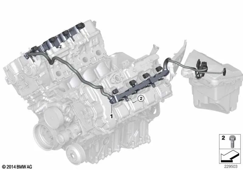 Tronco de cables válvula inyección/ignición OEM 12517608390 para BMW X5 E70, X5 E70 LCI, X6 E71. Original BMW.