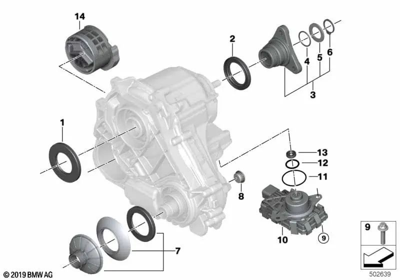 Parafuso ASA OEM 27108637596 para BMW G20, G30, G11, X5, X6, X7, Ghost... e muito mais. BMW genuíno.