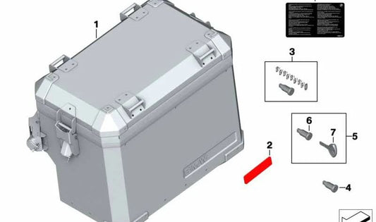 Juego de cerraduras para maleta/top case OEM 51257696170 para BMW Motorrad R 1200 GS Adventure, F 800 GS, F 800 GS Adventure... y más. Original BMW Motorrad.