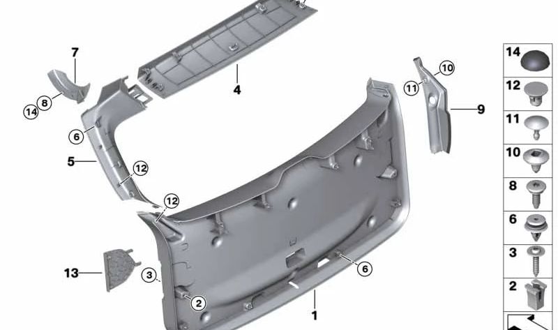 Embellose Gutter Water OEM 51497414191 for BMW X3 G01. Original BMW piece.