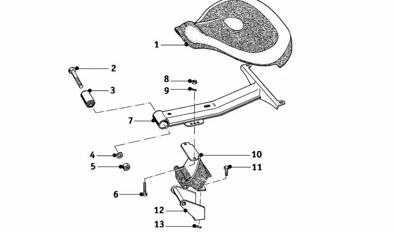 OEM 525170021666 Supporto del posto per BMW E65, E66 (Serie 7). BMW originale BMW.