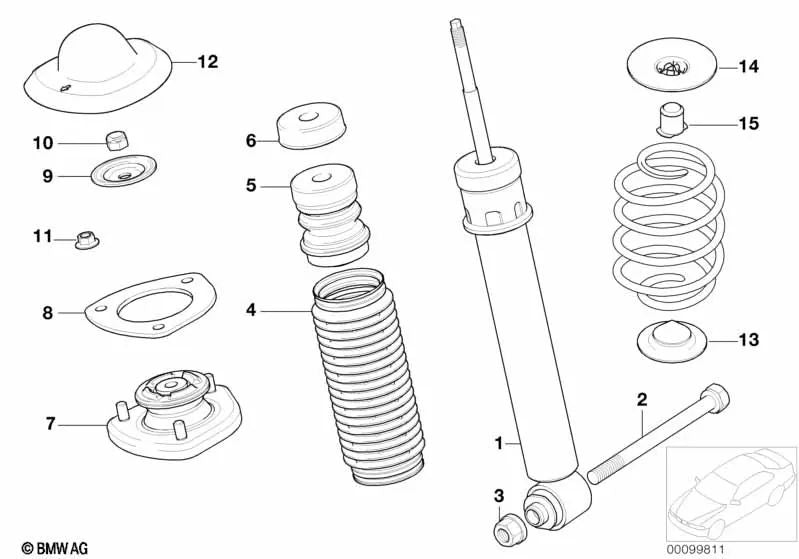Cubierta para BMW Serie 5 E39, X5 E53 (OEM 33531093787). Original BMW
