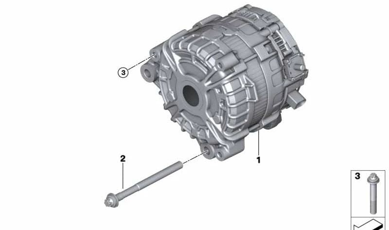 Alternador 180A OEM 12315A504F9 para BMW 1 F70 Series (116, 118, 118D, M135 XDrive) e Série 2 F74 (218i). Compatível com modelos desde 2024. BMW original.