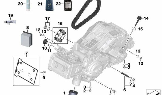 OEM 24818535408 screwing game for bmw c 600 sport motorcycles, C 650 Sport, C 650 GT. Original BMW Motorrad.