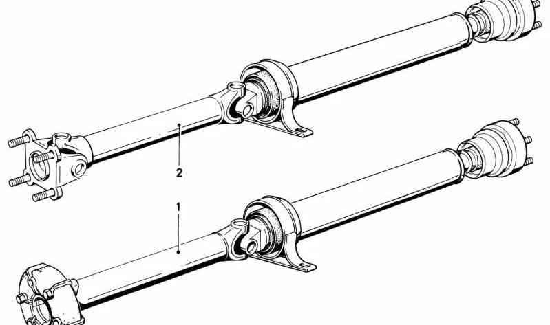 5 Axe de transmission Marcas 26111226595 pour BMW E34. Transmission de Schongang compatible. BMW d'origine.