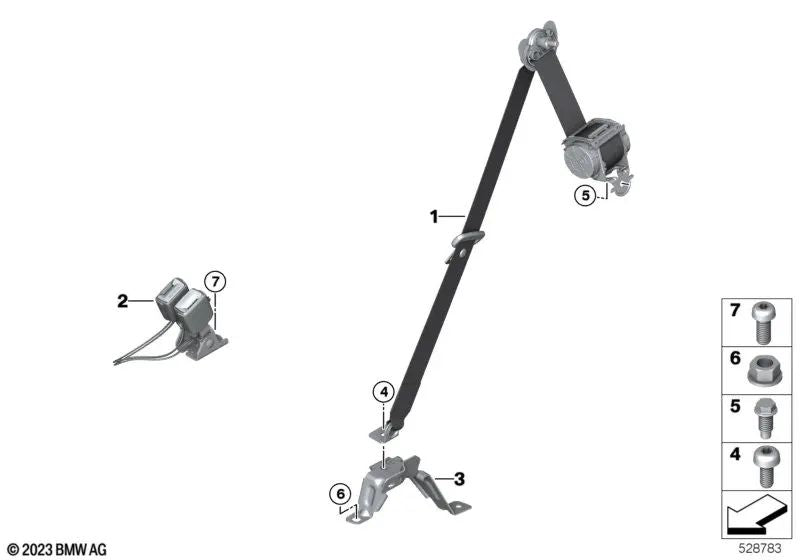 Parafuso hexagonal M10x24 OEM 72117949437 para BMW Série 2 F44, X5 G05, X6 G06, X7 G07... e muito mais. BMW genuíno.