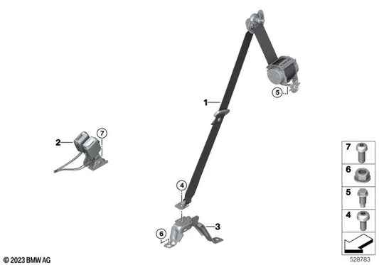 Hexagon screw M10x24 OEM 72117949437 for BMW 2 Series F44, X5 G05, X6 G06, X7 G07... and more. Genuine BMW.