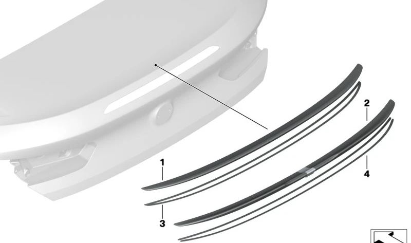 Alerón trasero de carbono OEM 51628083396 para BMW F91 M8 Competition (2019-2025). Original BMW.