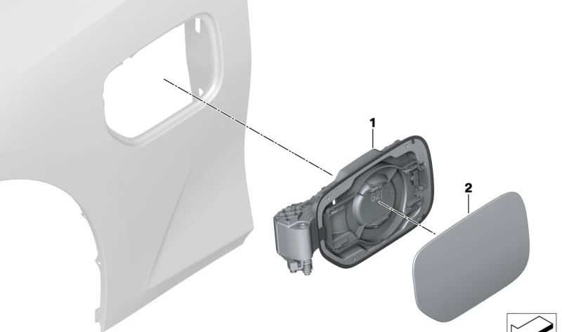 Tapa de protección para conector de carga OEM 51177433414 para BMW G20, G21. Original BMW.