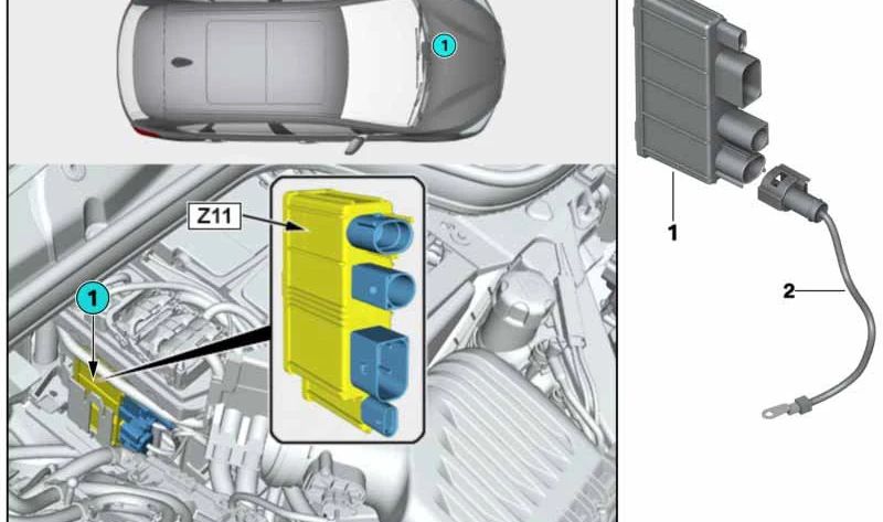 Módulo de suministro integrado OEM 12638644475 para BMW F45, F48, F39, F55, F56, F57, F54. Original BMW.