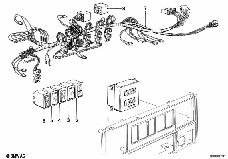 Defrost switch OEM 61311366485 for BMW 7 Series E23 728i, 728iS. Genuine BMW.
