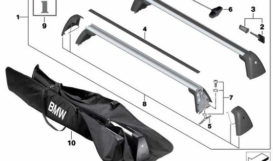 Conjunto de parafuso de fixação do OEM 82792451680 para BMW G11, G12. BMW original.