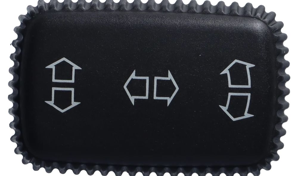 Botón ajuste asiento delantero OEM 61311379369 para BMW E36, E34, E39, E24, E32, E38, E31. Repuesto original BMW.
