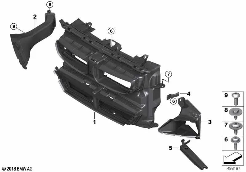 Air duct for BMW 1 Series F52 (OEM 51742469626). Original BMW.