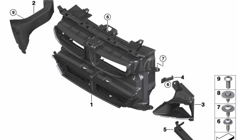 Conducto de aire OEM 51748074391 para BMW F52. Original BMW.