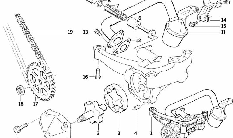 Tube d'aspiration OEM 11411735896 pour BMW E34. Pièce BMW originale.