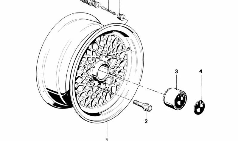Juego de Tornillos de Rueda para BMW Serie 3 E21 (OEM 36139055943). Original BMW