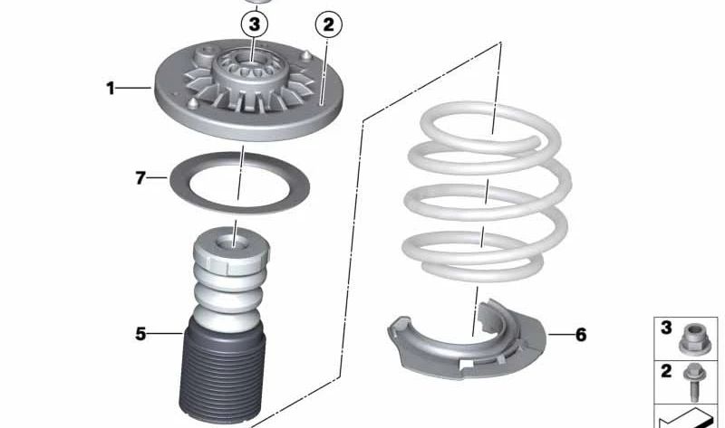 Tornillo autorroscante M8x23 OEM 31306851799 para BMW F25, F26. Pieza original BMW.