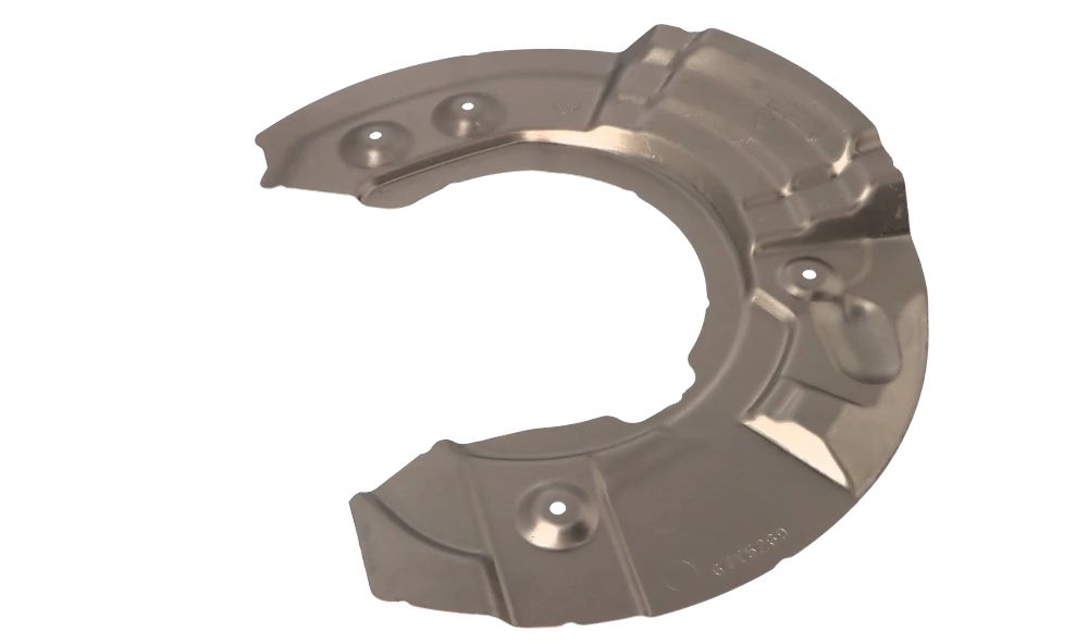 Chapa protectora freno delantera izquierda OEM 34116775269 para BMW Serie 5 F07 550i (modelos N63 y N63T). Compatible con tracción trasera y xDrive. Original BMW.