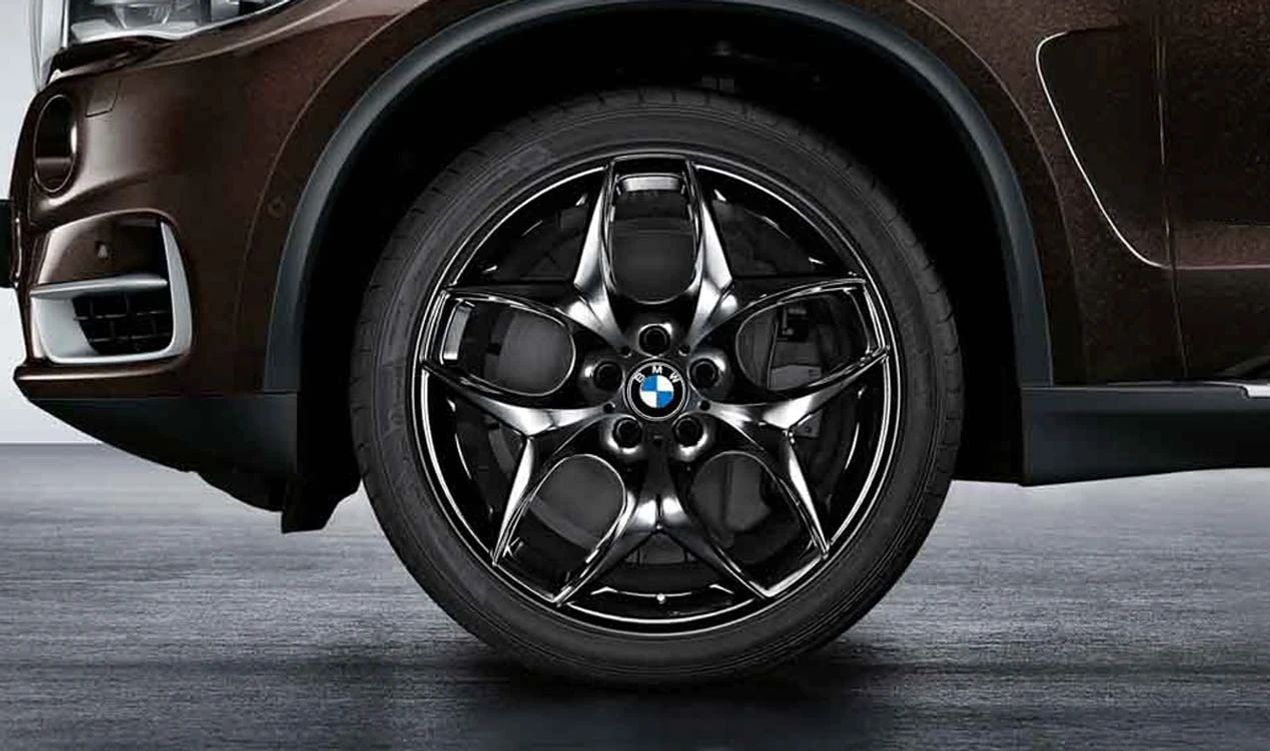 Llantas de aleación diseño Doble Radio 215 negras 21" para BMW X5 E70 y X6 E71/E72. OEM 36116782834. Original BMW.