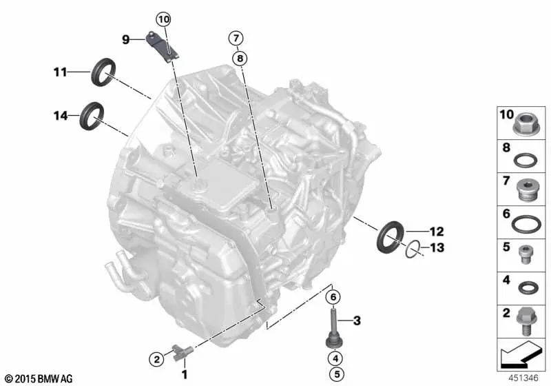 Hebel für BMW I12, I12N, I15 (OEM 25167644849). Original BMW