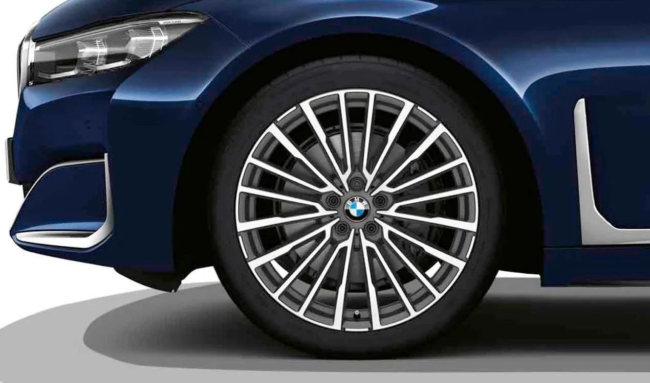 Llanta multirradio de aluminio delantero OEM 36116887602 para BMW G32, G11, G12... y más. Original BMW.