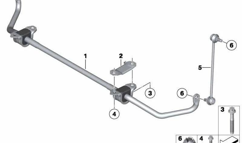 Bieleta de suspensión delantera OEM 31357842579 para BMW F10, F06, F12, F13. Original BMW.