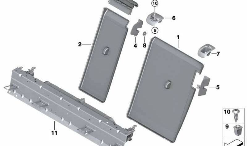 Front Bumper Reinforcement OEM 52207363289 for BMW F16, F86. Original BMW.