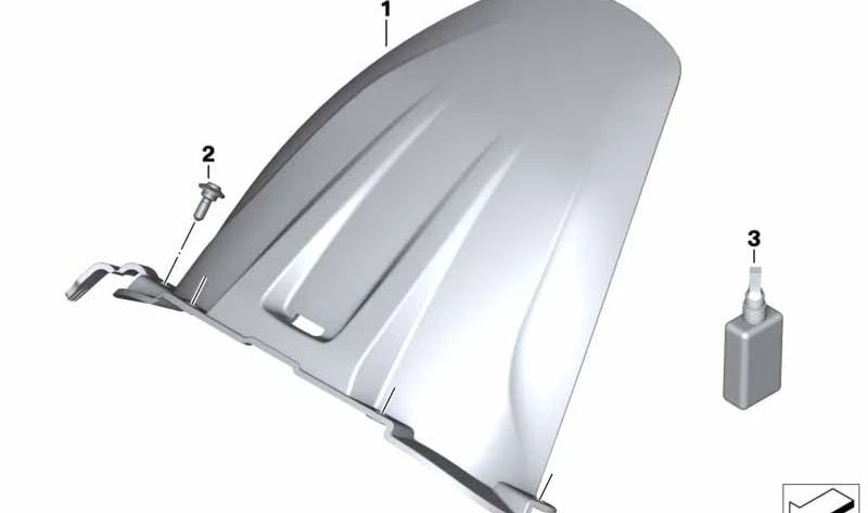 Cubierta de rueda trasera OEM 46627717023 para motos BMW S 1000 XR (K49) 2015-2019. Original BMW Motorrad.