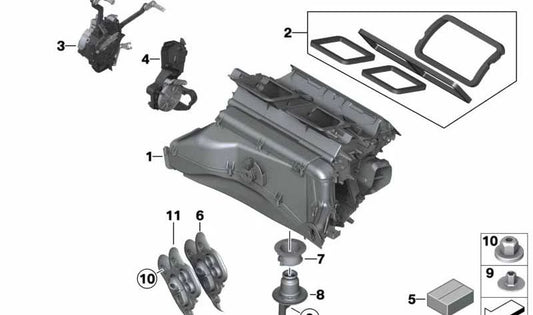 Set di giunti di condizionamento dell'aria OEM 64112453899 per BMW E81, E87, E90, E92, X1 E84, X3 F25, X4 F26 ... e altro. BMW originale.