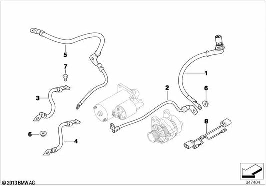 Generatore di cavi per la BMW E46, E90, E91, E92, E60, E61, E63, E64, E65, E66, E83, E53 (OEM 125277892222). BMW originale
