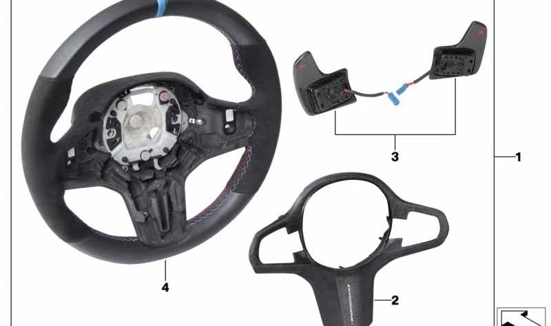 OEM Sport Steering Wheel 32302463552 for BMW X3M (F97), X4M (F98). Genuine BMW.