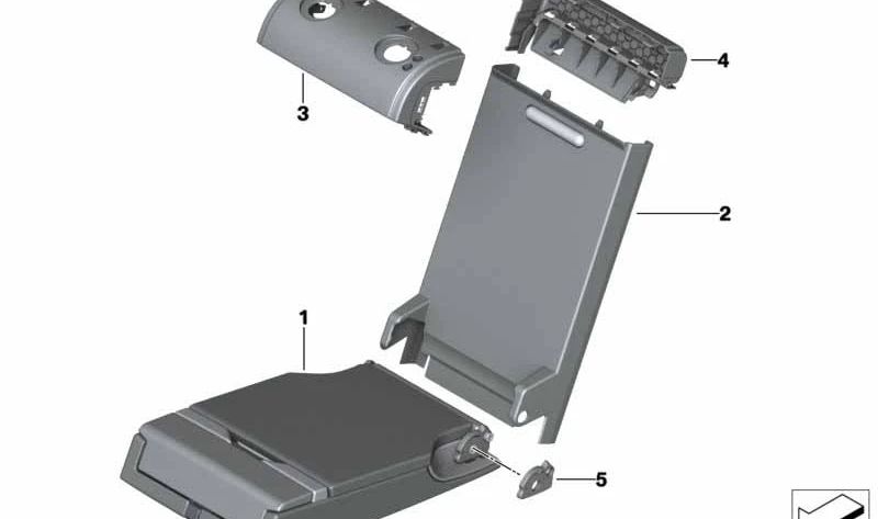 Traseira traseira preta OEM 5220795850 para BMW X5 G05, G05N e X7 G07, G07N. Peça original da BMW.