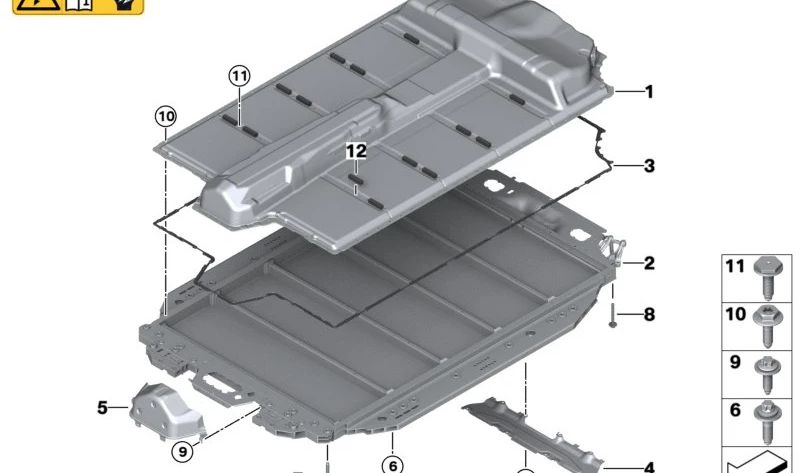 Tornillo hexagonal M10x90 OEM 07149343338 para BMW I12, I12N, I15, G70. Original BMW.